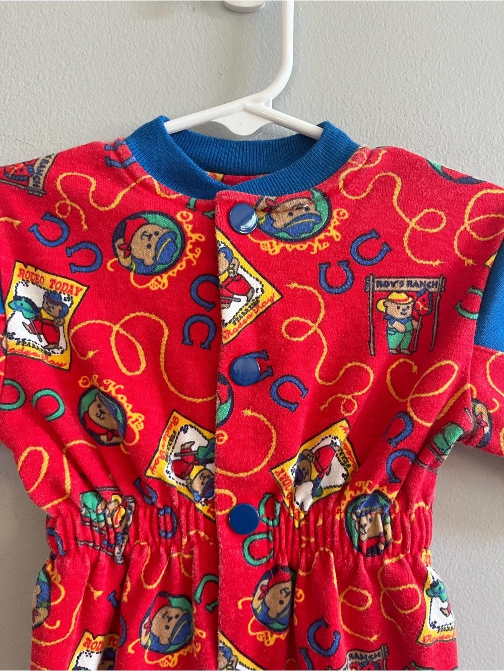 Vintage Osh Kosh One Piece Jumper Size 3-6 months Cowboy Bears USA Western